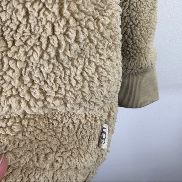 UGG Lucas Sand Sherpa Zip Up Jacket Fleece Men's Size Large - Picture 3 of 10